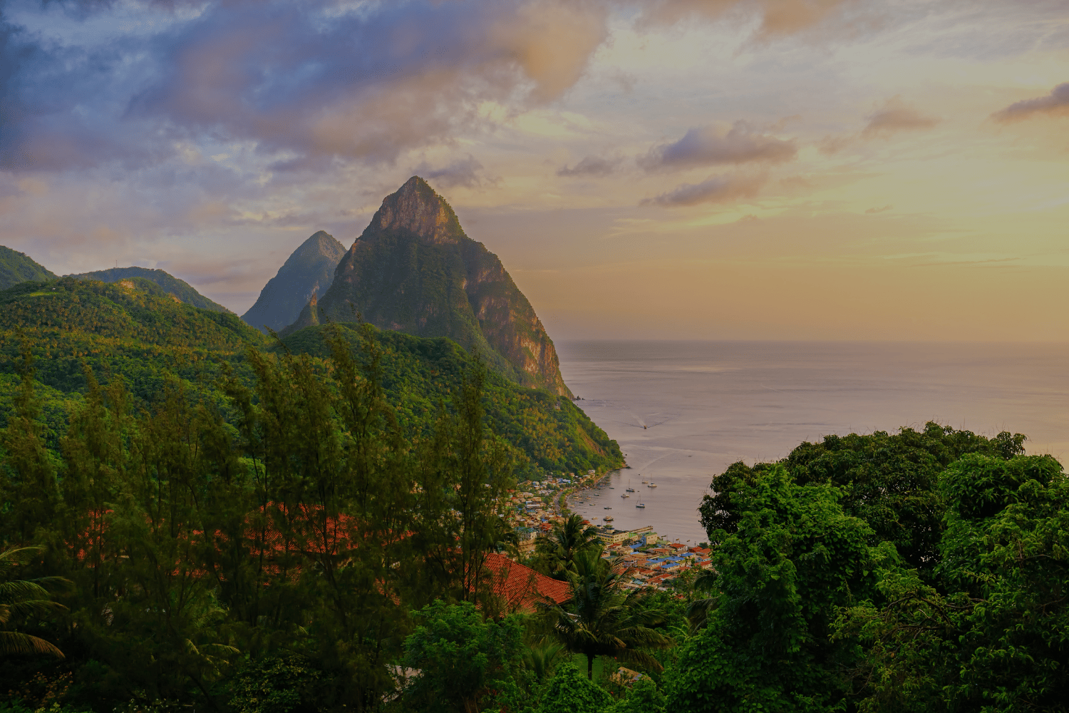 The Piton Mountains in Saint Lucia