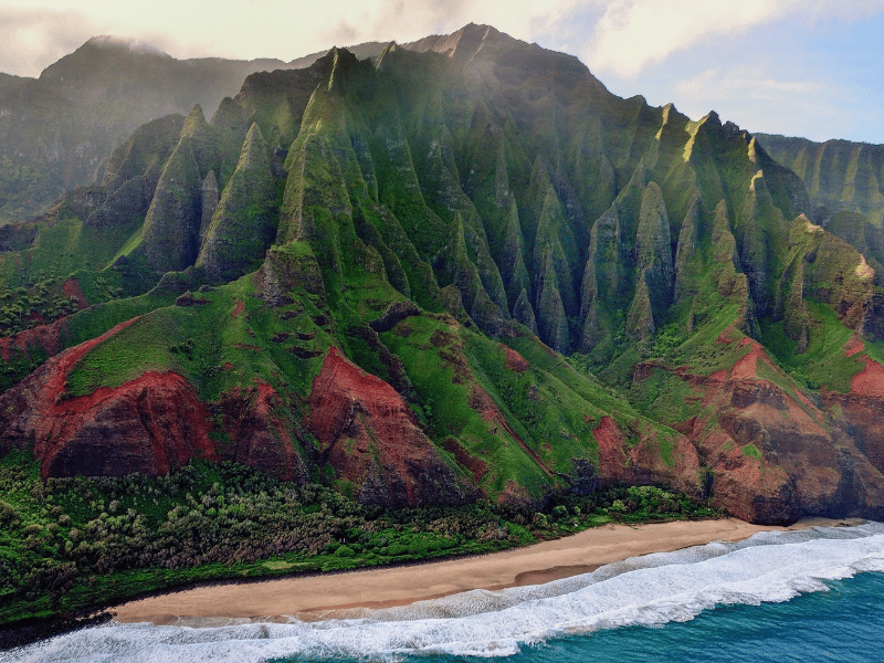 Coast off Kauai in Hawaii