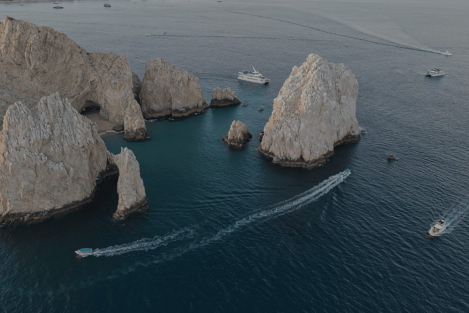 Rock formations in the ocean in Cabo San Lucas, Mexico