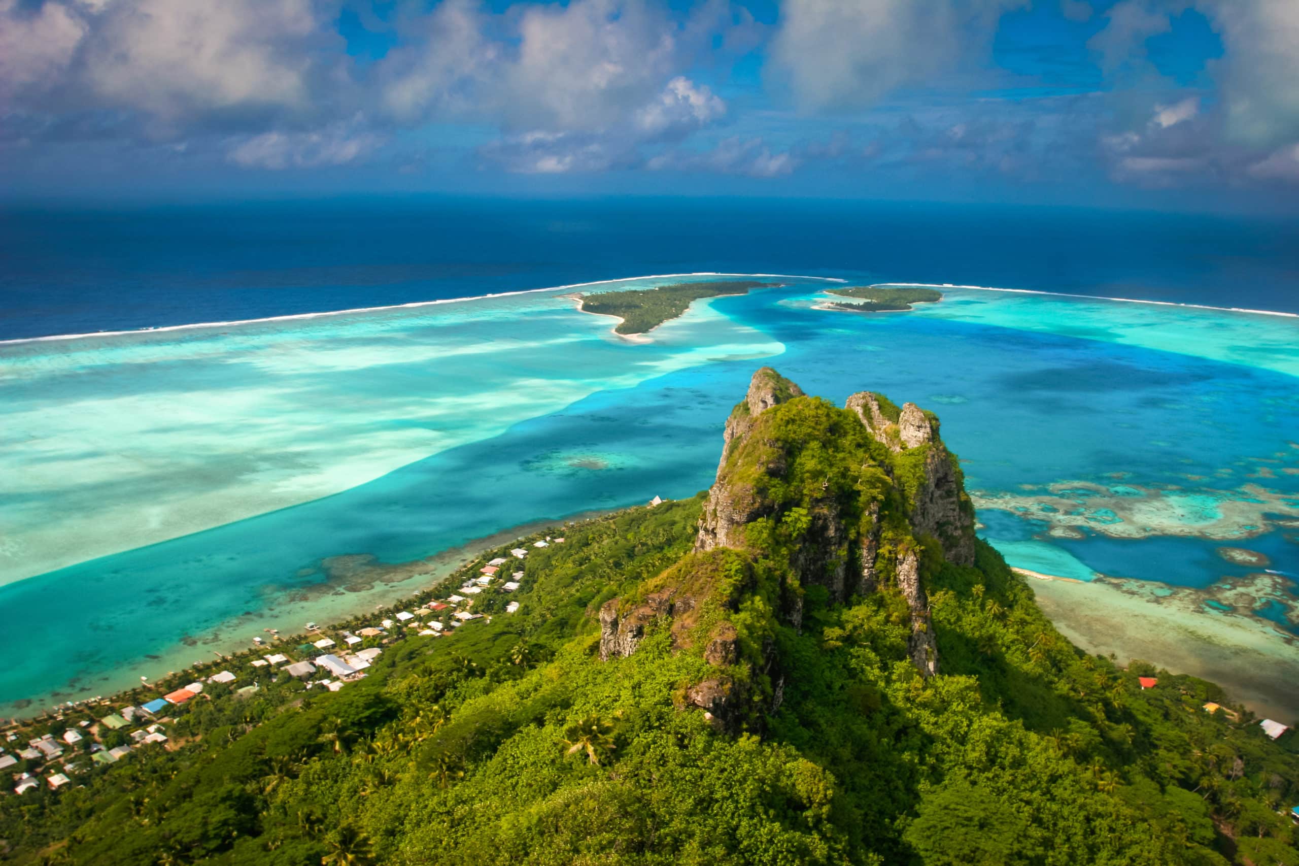 Aerial view of French Polynesia