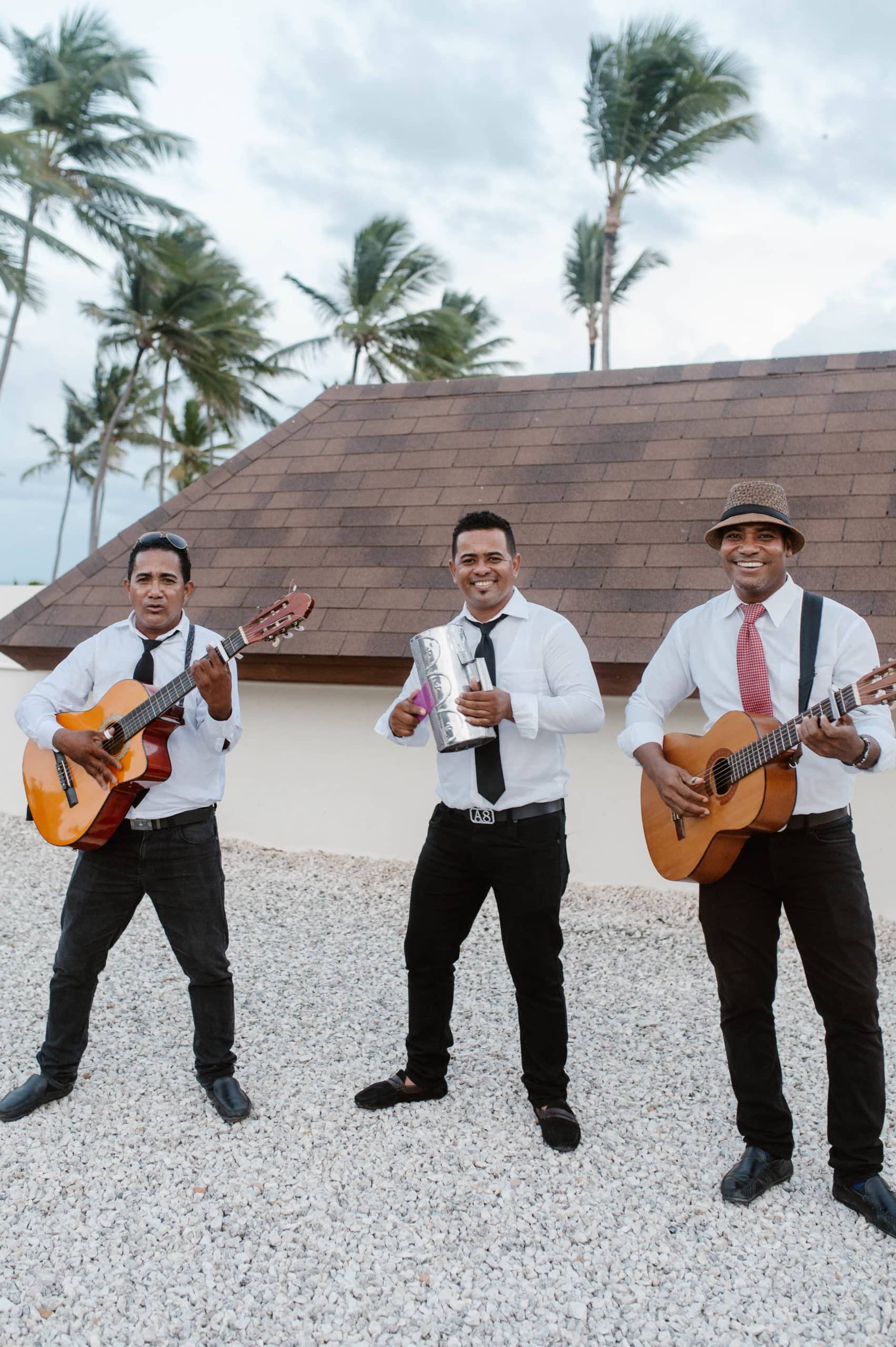 Mariachi band at a rooftop destination wedding reception